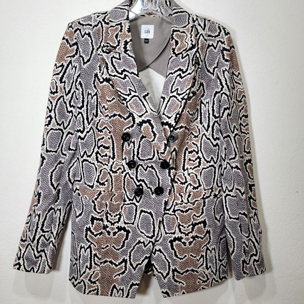 Cabi Python Blazer 8 Snake Print Jacket 3733 Doub… - image 1